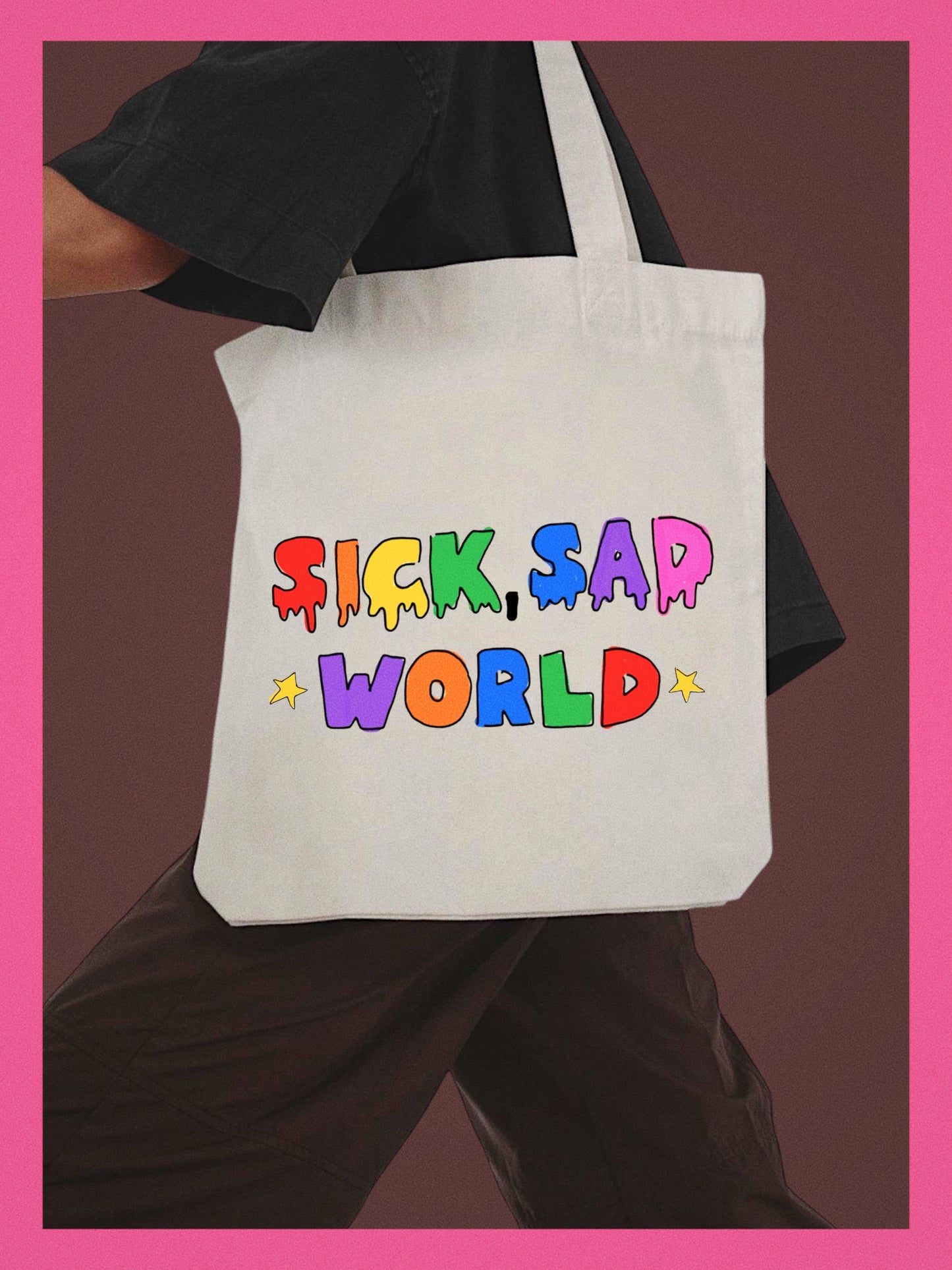 SICK SAD WORLD tote bag